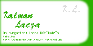 kalman lacza business card